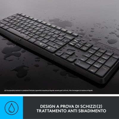 Tastiera Logitech MK235 tastiera RF Wireless QWERTY Italiano Nero