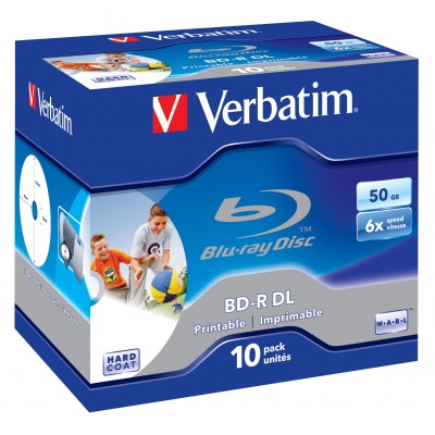 Blu-ray BD-R Verbatim 50 GB box 10 pezzi