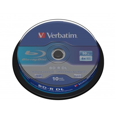 Blu-ray BD-R Verbatim 50 GB box 10 pezzi