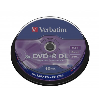 DVD+R DL Verbatim 8,5 GB box 10 pezzi