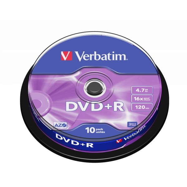 DVD+R Verbatim 4,7 GB box 10 pezzi