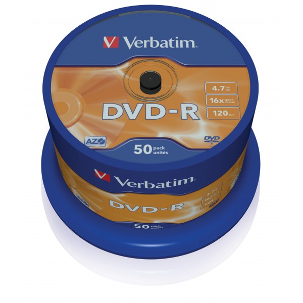 DVD-R Verbatim 4,7 GB box 50 pezzi