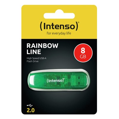 Pendrive Intenso Rainbow Line USB 8 GB 2.0 Verde