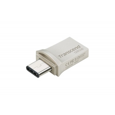 Pendrive Transcend JetFlash 890 128 GB USB Type-A   USB Type-C 3.2 Nero, Argento