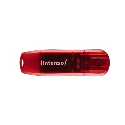 Pendrive Intenso Rainbow Line 128 GB USB 2.0 Rosso, Trasparente