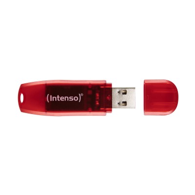 Pendrive Intenso Rainbow Line 128 GB USB 2.0 Rosso, Trasparente