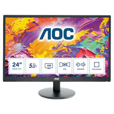 Monitor AOC M2470SWH 24''  FullHD VA HDMI VGA Nero