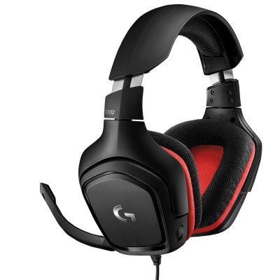 Headset Gaming Logitech G332 Gaming Nero Rosso