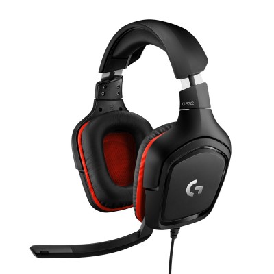 Headset Gaming Logitech G332 Gaming Nero Rosso