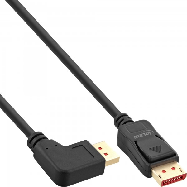 Cavo DisplayPort InLine 8K (UHD2) angolato a sinistra Nero  2m