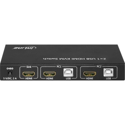 Switch KVM HDMI InLine 4K 2K a 2 vie con audio