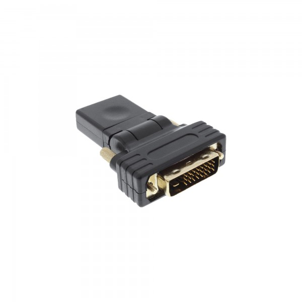 Adattatore HDMI-DVI HDMI femmina a DVI maschio InLine angolo flessibile