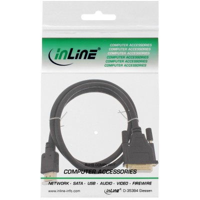 Cavo Adattatore da HDMI a DVI ad alta velocità InLine placcato in oro Nero 2 m