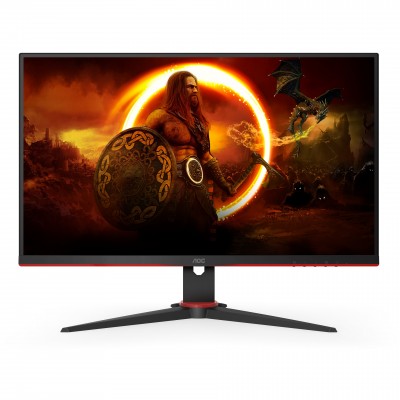 Monitor AOC 24G2SAE BK 24'' FullHD VA AMD Free-Sync Nero Rosso