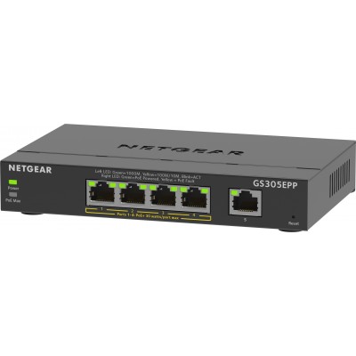 Switch NETGEAR Plus 5-porte 10 100 1000 GS305EPP-100PES