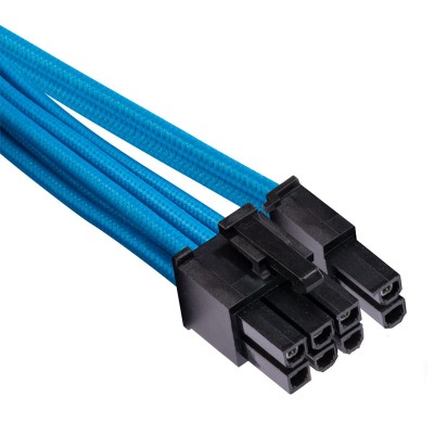 Corsair Premium Sleeved PCIe Dual-Kabel, (Gen 4) - Blu