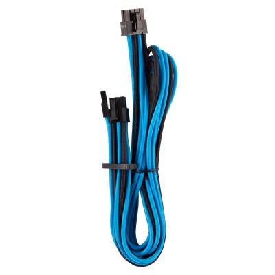 Corsair Premium Sleeved PCIe Single-Kabel, (Gen 4) - blu nero