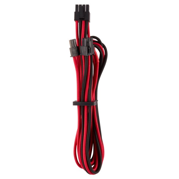 Corsair Premium Sleeved PCIe Single-Kabel, (Gen 4) -  rosso/nero