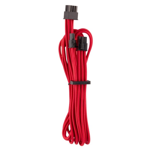 Corsair Premium Sleeved PCIe Single-Kabel, (Gen 4) - Rosso