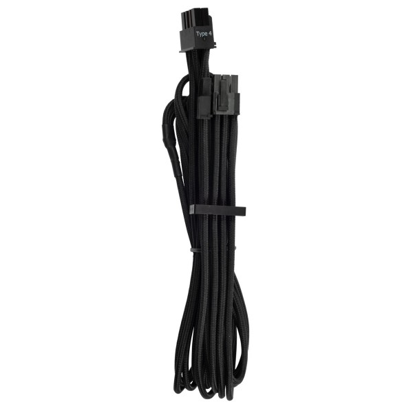 Corsair Premium Sleeved PCIe Single-Kabel, (Gen 4) - Nero