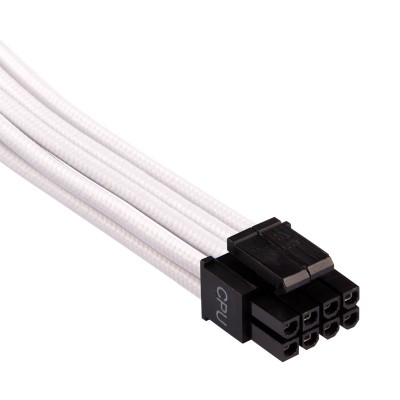 Corsair Premium Sleeved EPS12V ATX12V-Kabel, (Gen 4) - Bianco