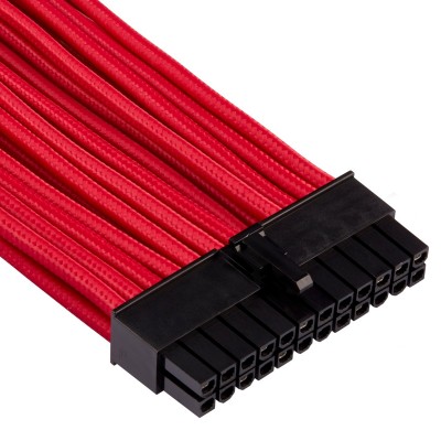 Corsair Premium Sleeved 24-Pin-ATX-Kabel (Gen 4) - Rosso