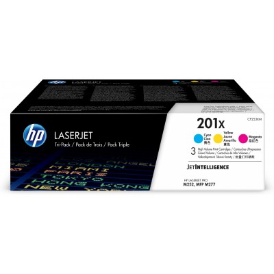 Toner HP CF253XM 201X Multipack Ciano Magenta Giallo