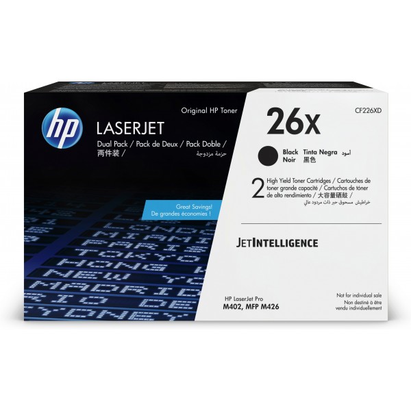 Toner HP CF226XD 26X Multipack Nero