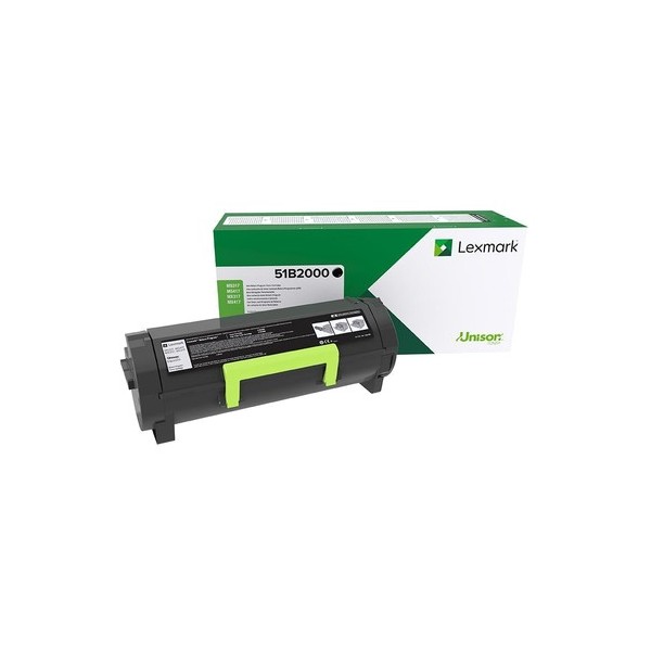 Toner Lexmark nero 51B2000  2500 pagine