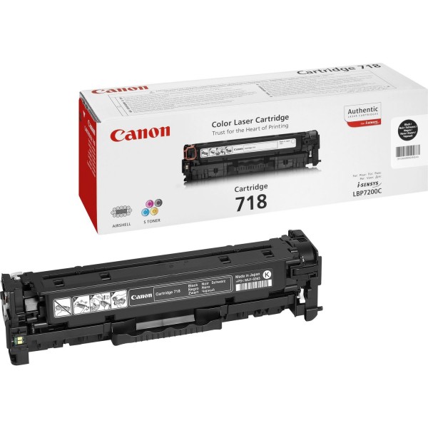 Toner Canon nero 718 BK 2662B002 3400 pagine