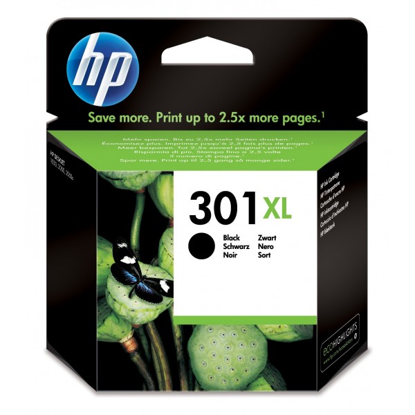 Cartuccia HP d'inchiostro nero CH563EE 301 XL 430 pagine 8ml