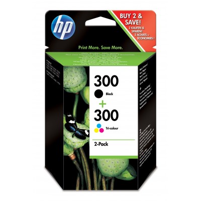 HP Multipack nero   differenti colori CN637EE 300 2 cartucce d' inchiostro HP 300 CC640EE + CC643EE