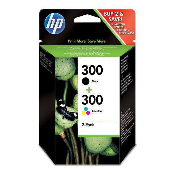 HP Multipack nero / differenti colori CN637EE 300 2 cartucce d' inchiostro HP 300 CC640EE + CC643EE