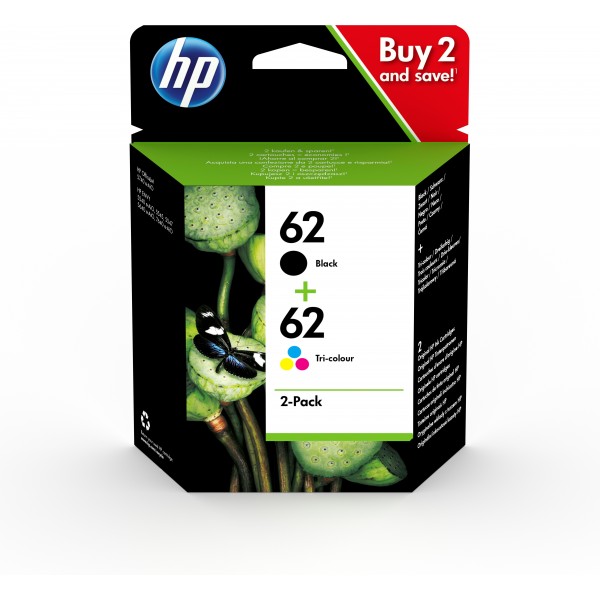 HP Multipack nero / differenti colori N9J71AE 62 2x inchiostro HP 62 1x C2P04AE + 1x C2P06AE