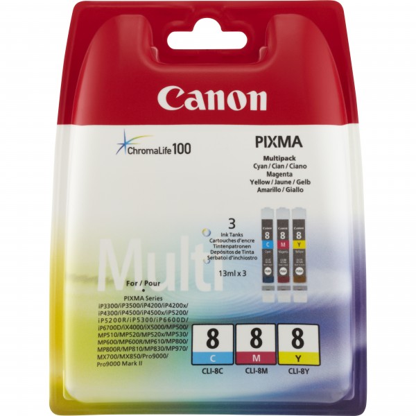 Cartuccia Canon CLI-8 Ciano Magenta Giallo Multipack