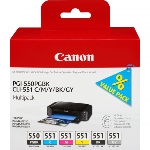 Cartuccia Canon PGI-550/CLI-551 Multipack