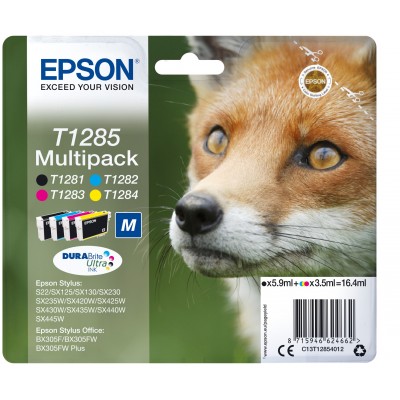 Multipack Epson nero   ciano   magenta   giallo C13T12854012 T1285 4 cartucce d'inchiostro T1281 + T1282 + T1283 + T1284