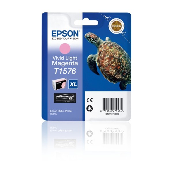 Cartuccia Epson C13T15764010 T1576 Magenta Chiaro Intenso