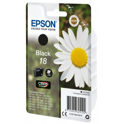 Cartuccia Epson d'inchiostro nero C13T18014012 T1801 ~175 pagine 5,2ml standard