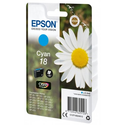 Cartuccia Epson C13T18024012 T1802 Ciano