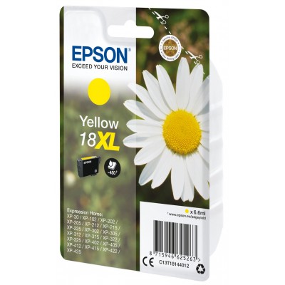 Cartuccia Epson d'inchiostro giallo C13T18144012 T1814 ~450 pagine 6,6ml XL