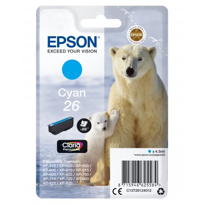 Cartuccia Epson d'inchiostro ciano C13T26124012 T2612 ~300 pagine 4,5ml standard