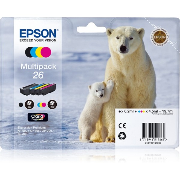 Cartuccia Epson C13T26164010 T2616 Multipack