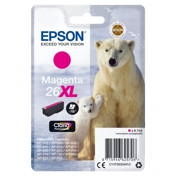 Cartuccia Epson d'inchiostro magenta C13T26334012 T2633 ~700 pagine 9,7ml Cartuccie d'inchiostro XL