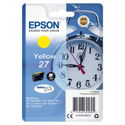 Cartuccia Epson d'inchiostro giallo C13T27044012 T2704 ~300 pagine 3,6ml