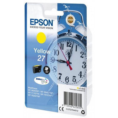 Cartuccia Epson d'inchiostro giallo C13T27044012 T2704 ~300 pagine 3,6ml