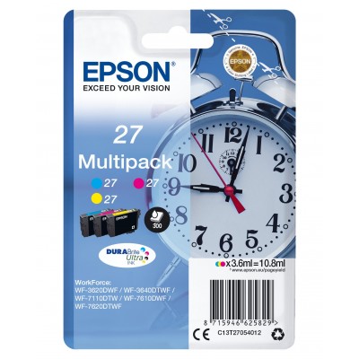 Multipack Epson ciano   magenta   giallo C13T27054012 T2705 3 Cartucce colore T2702 + T2703 + T2704