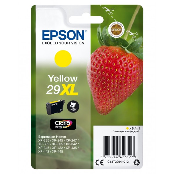 Cartuccia Epson d'inchiostro giallo C13T29944012 T2994 ~450 pagine 6,4ml XL