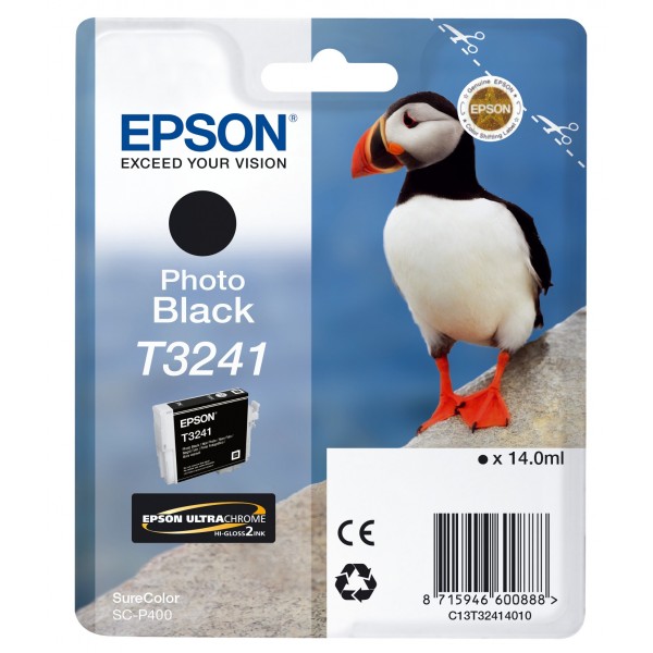 Cartuccia Epson C13T32414010 T3241 Nero Fotografico