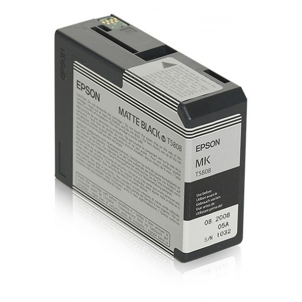 Cartuccia Epson C13T580800 T5808 Nero Opaco